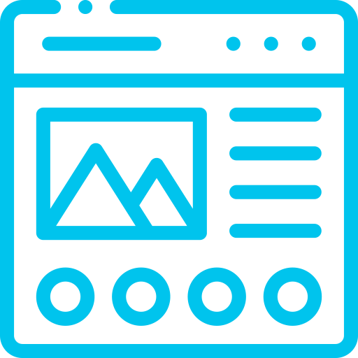 Icone ilustrativo de Criação de landing pages